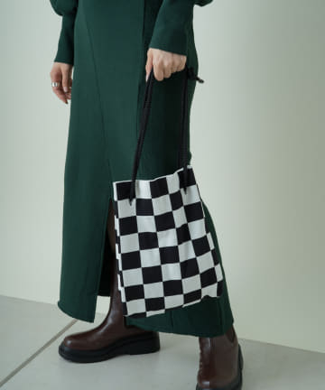 チェッカーロープニットBAG