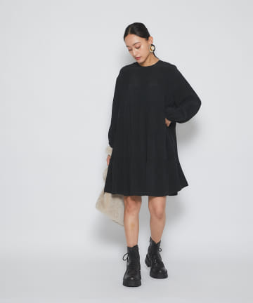 人気のため追加【一枚でトレンド感アップ・手洗い可】ティアードミニワンピース