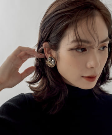 【大人の洗練スタイル・HUI】ミラーキューブ(LAPUTA)イヤリング