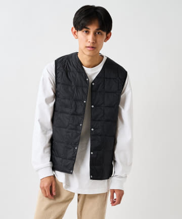 【TAION/タイオン】V NECK BUTTON DOWN VEST