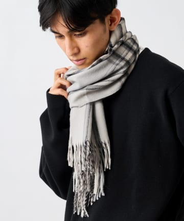 Check Brushed Scarf