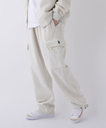 【U.S. POLO ASSN.】別注裏起毛スウェットカーゴパンツ