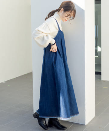 【WEB限定】デニムキャミワンピース