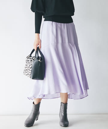 【美しいツヤで着映える・手洗い】キュプラバックテールマーメイドスカート