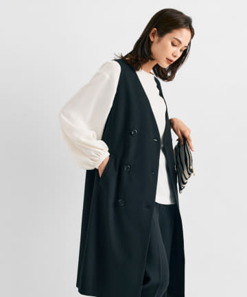 【コーディネートの幅広がる・手洗い可】2WAYジレワンピース