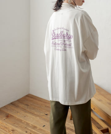 NICE CLAUP / OLIVE des OLIVE OUTLET(ナイスクラップ  / オリーブ デ オリーブ アウトレット) 【NUNIFE】BIGバックプリントロンT