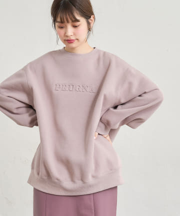 natural couture(ナチュラルクチュール) あおいさんコラボエンボスユニセックス裏毛プルオーバー