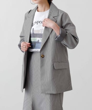 【WEB・一部店舗限定】先染チェックベーシックテーラードジャケット