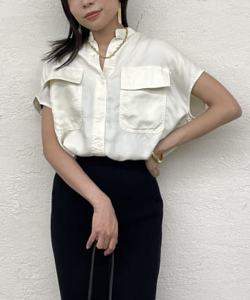 【Healthy.D/ヘルシーデニム】 フレンチスリーブシャツ