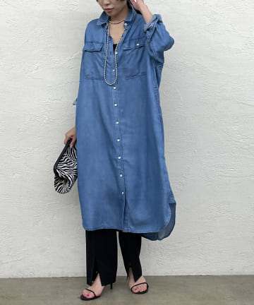 【Healthy.D/ヘルシーデニム】 Almond ロングワンピース LBL