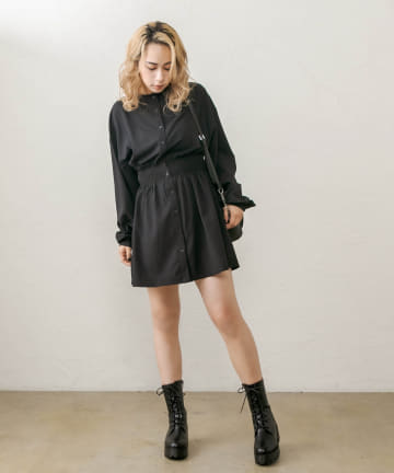 OUTLET(アウトレット) 【RASVOA】ウエストシャーリングワンピース