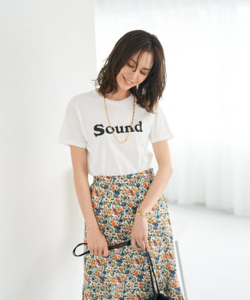 【フレーバーティー・ベストなシルエット感】SOUND ロゴTシャツ