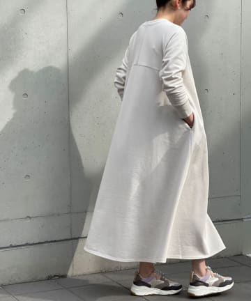 《2サイズ展開》コットン裏毛ワンピース