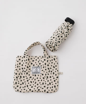 NICE CLAUP / OLIVE des OLIVE OUTLET(ナイスクラップ  / オリーブ デ オリーブ アウトレット) トートバック付きレオパード折り畳み傘