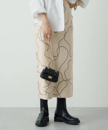 ラインニットスカート