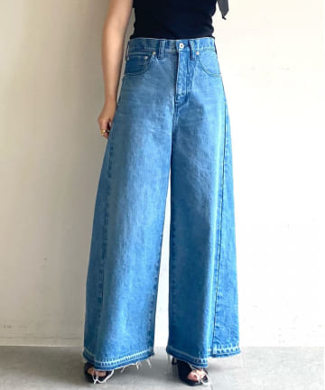 ワイドバギーデニムパンツ