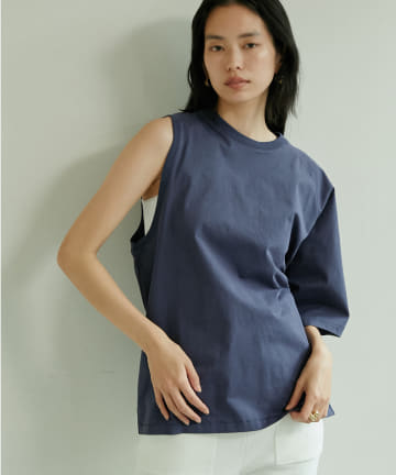 【HERITANOVUM】アシンメトリーカットソー