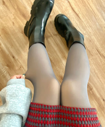 【WEB限定】裏起毛ストッキング風フェイクタイツ
