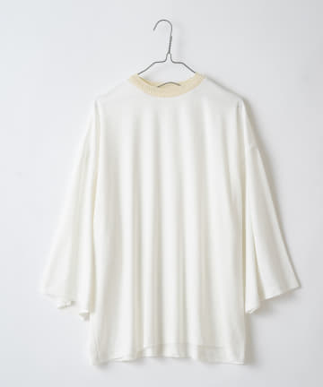 【WHIMSIC】JACQUARD RIB T-SHIRT