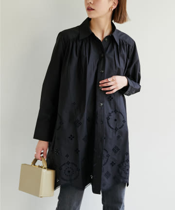 【GANNI】レースシャツドレス