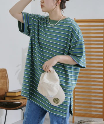 【U.S.POLO ASSN.】オーバーサイズボーダーT