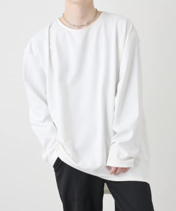リサイクルポンチラウンドヘムBIG長袖Tシャツ / ロンT
