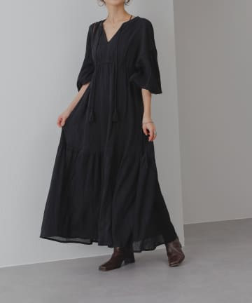 【WEB・一部店舗限定】楊柳刺繍スキッパーワンピース