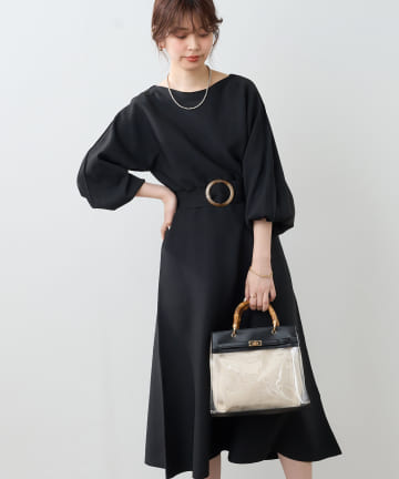 natural couture(ナチュラルクチュール) 【WEB限定カラー有り】フワ軽2WAY Aラインワンピース