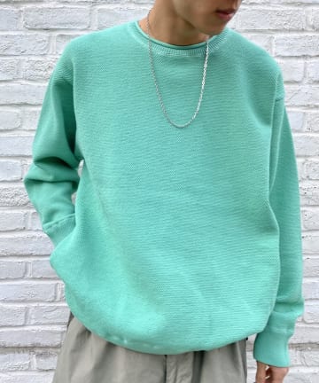 鹿の子編みプルオーバーニット
