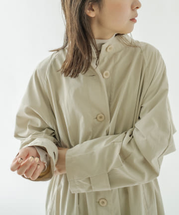 ナイロンウエストギャザーコート