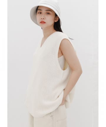 【WHIMSIC】V-NECK KNIT VEST
