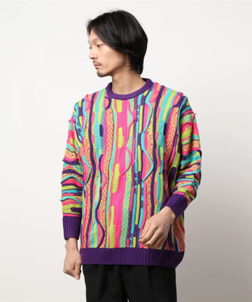 【THRIFTY LOOK】coogi crew sweater/クージーニット