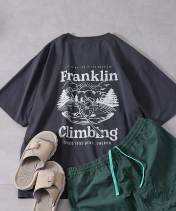 CIAOPANIC TYPY(チャオパニックティピー) 【Franklin Climbing】マウンテングラフィックカヌー半袖Tee