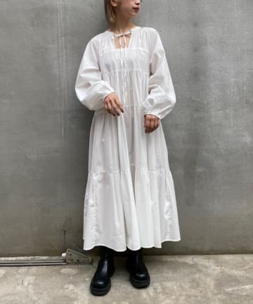 前後２wayで着用可能、ティアードワンピース