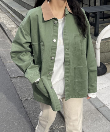 ミリタリーツイルカバーオール