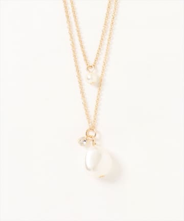 natural couture(ナチュラルクチュール) パール2連ネックレス