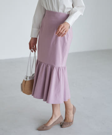 【美シルエット】ギャザーマーメイドスカート