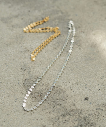 【MC STUDIO/エムシースタジオ】 シルバーディスクチェーンネックレス