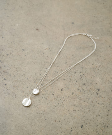 【Nina&Jules/ニナエジュール】 ラウンドプレートダブルネックレス