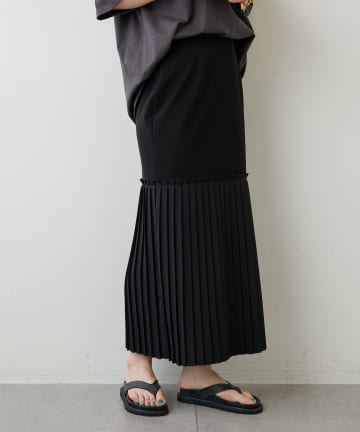 Whim Gazette(ウィム ガゼット) 《WEB限定》ヘムプリーツタイトスカートスカート
