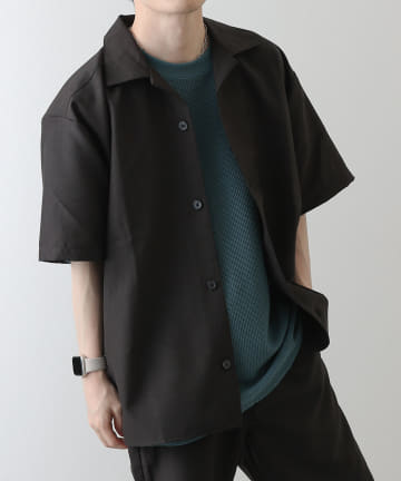 COLONY 2139(コロニー トゥーワンスリーナイン) 【 セットアップ対応】ポリトロオープンカラー半袖シャツ