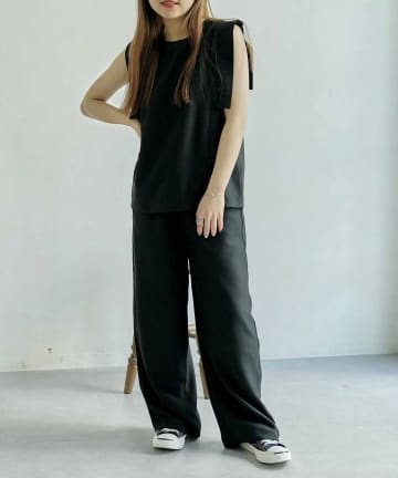 CPCM(シーピーシーエム) リネンライクウイングショルダーセットアップ