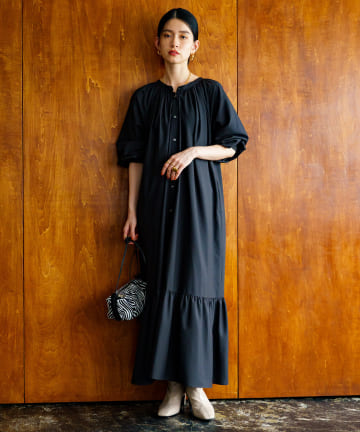 OUTLET(アウトレット) 【Loungedress】2wayティアードワンピース