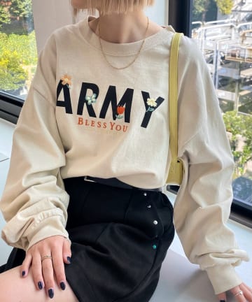 【BLESS YOU/ブレスユー】フラワーARMYロンT