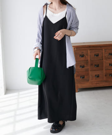 テックリネンVキャミワンピース