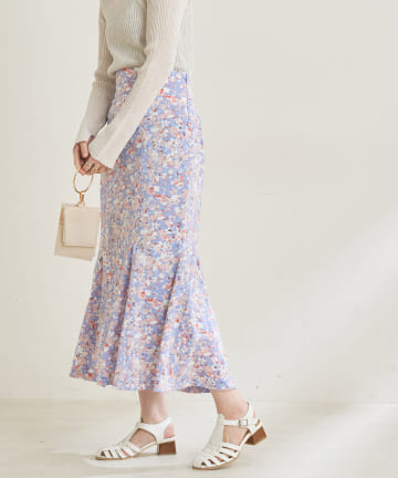 natural couture(ナチュラルクチュール) アソート花柄マーメイドスカート