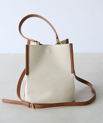 【春を取り入れられる】キャンバスコンビ2WAYバッグ