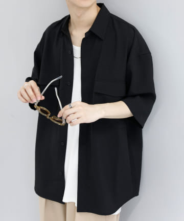 テックリネンCPOショートスリーブシャツ