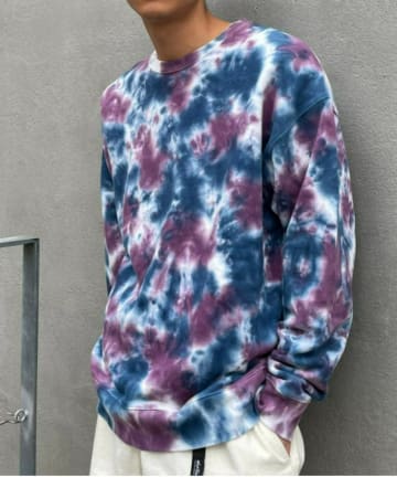 【KinKi Kids 堂本剛さん着用】クルーネックタイダイスウェット
