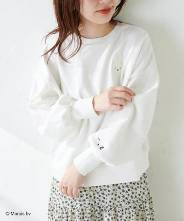 natural couture(ナチュラルクチュール) 【ミッフィーコラボ】ふわもこフェイススウェット